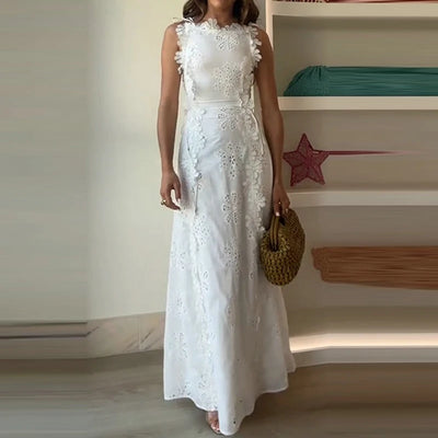 Elegant Lace Vacation Dress