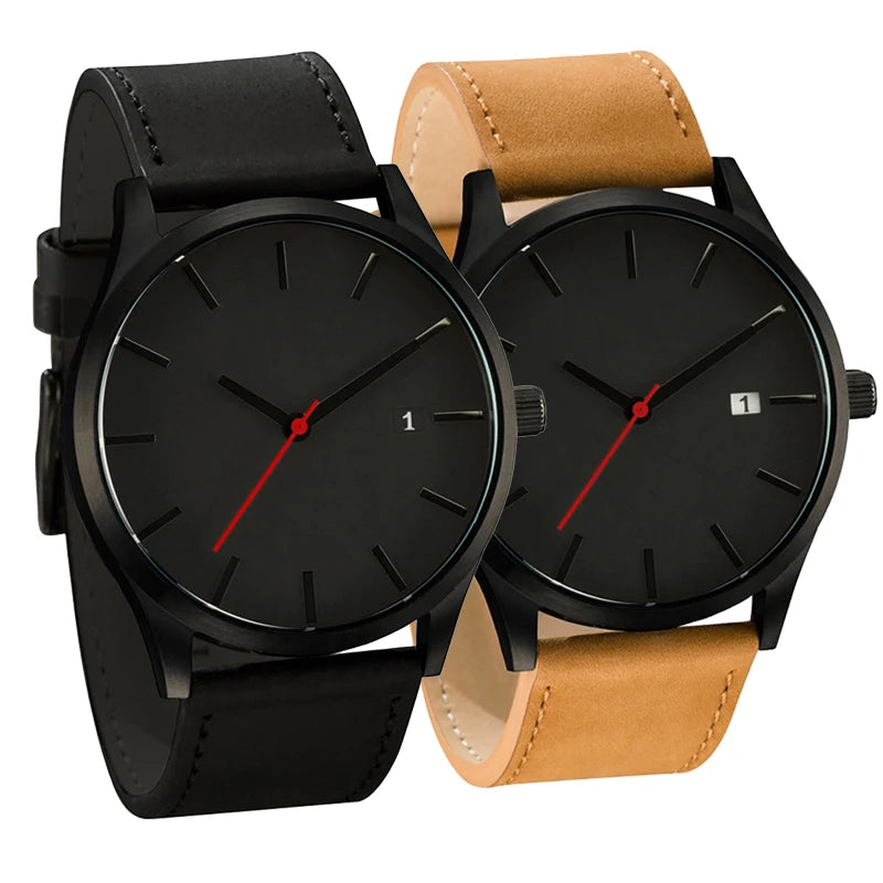 Minimalist Leather Men's Watch