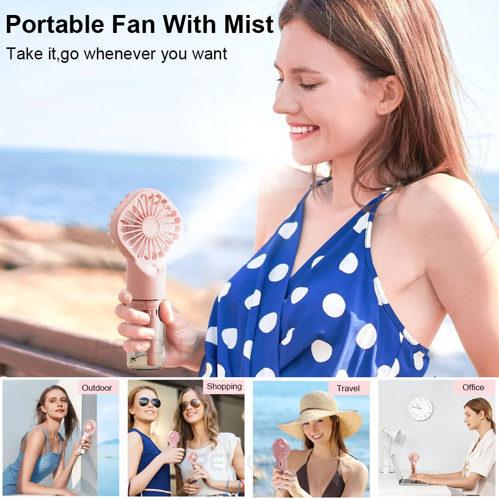 Portable USB Mist Humidifier Fan