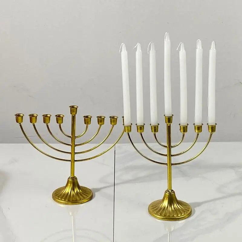 Metal Menorah Candle Holder