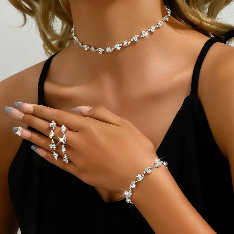 Shining Crystal Bridal Jewelry Set