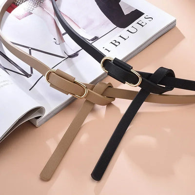 Ultra‑Thin PU Waist Belt