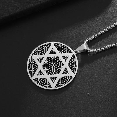 Star of David Heart Pendant