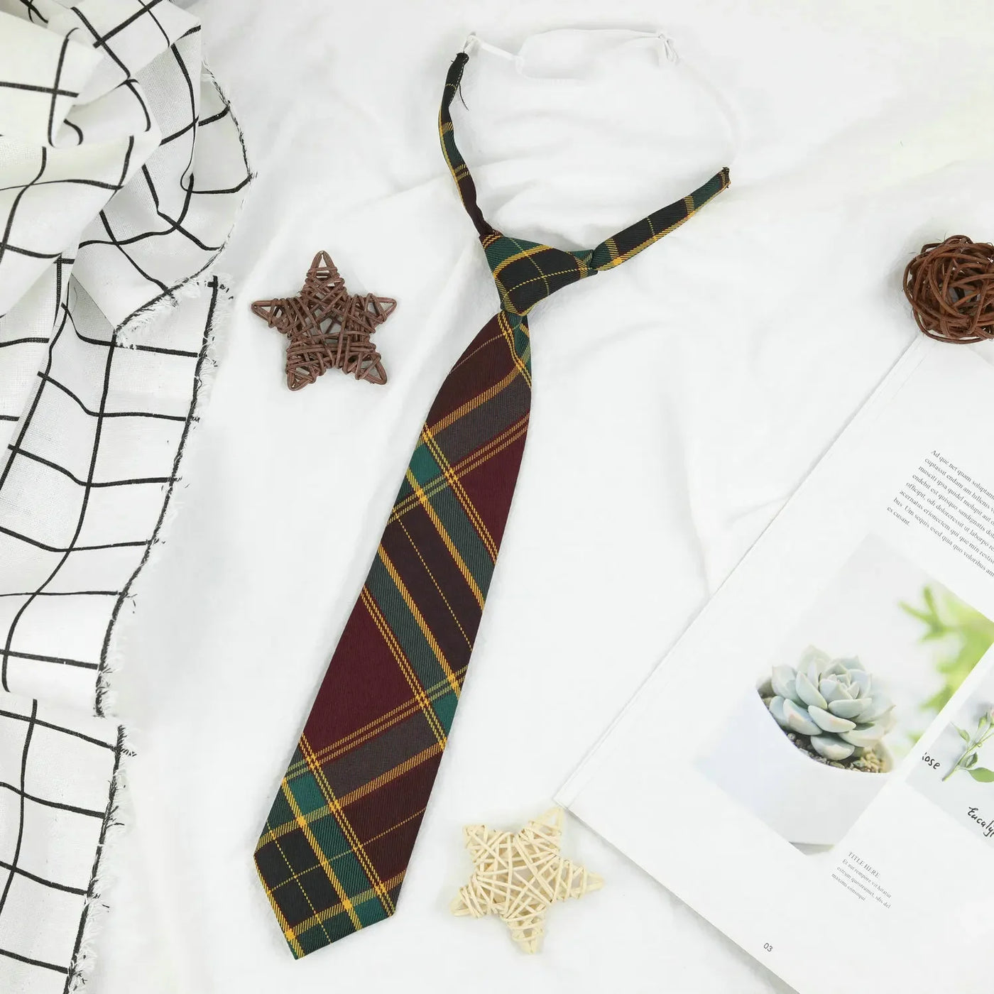 Plaid JK Uniform Tie