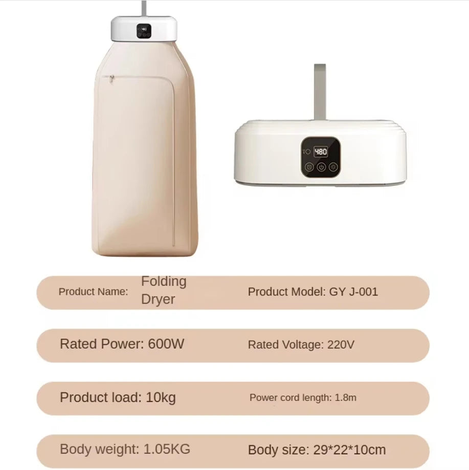 Portable Foldable Electric Clothes Dryer