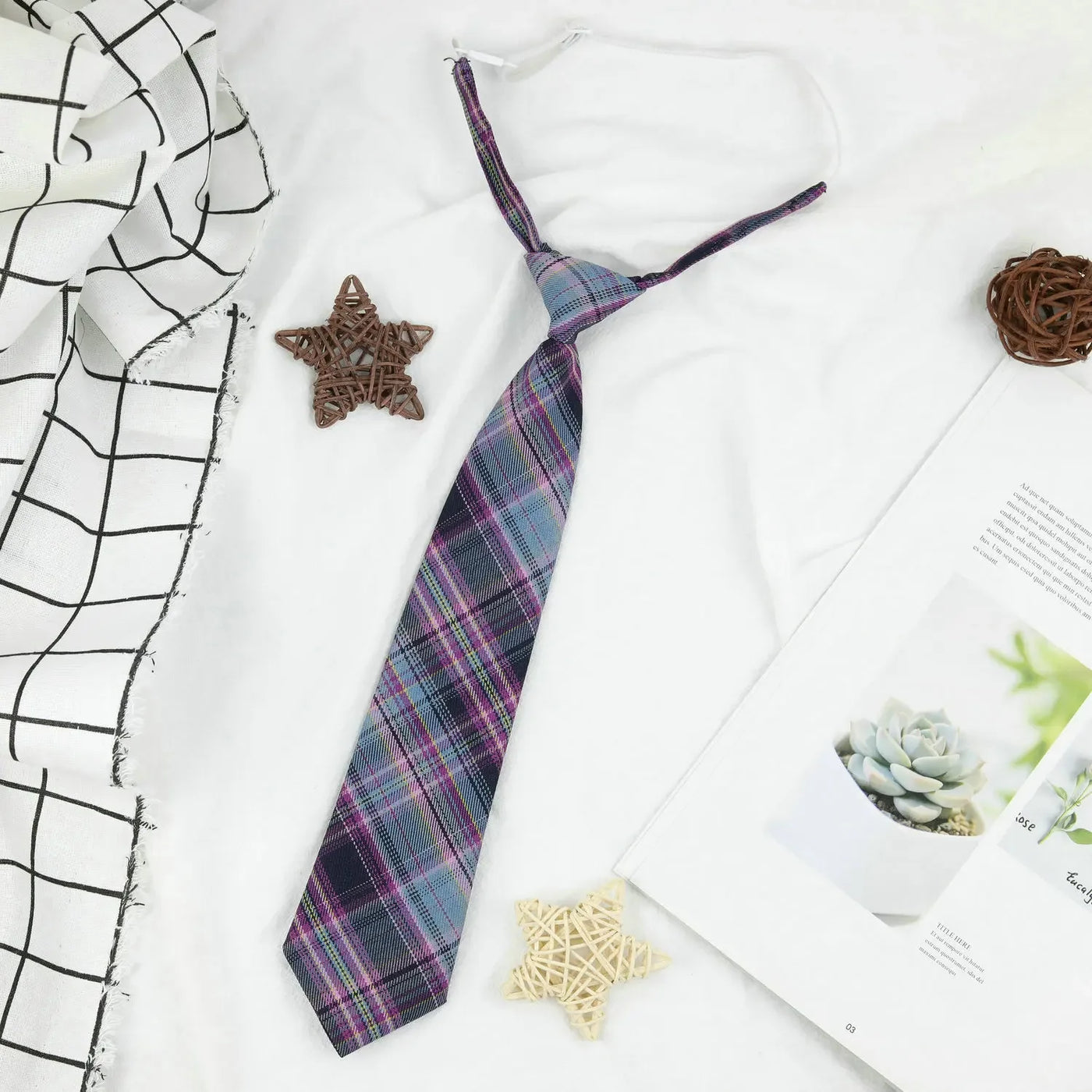 Plaid JK Uniform Tie