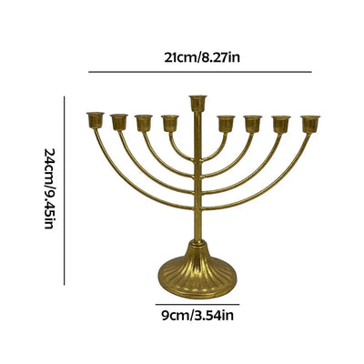 Metal Menorah Candle Holder
