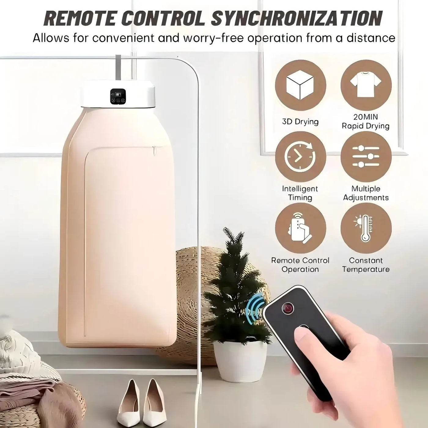Portable Foldable Electric Clothes Dryer