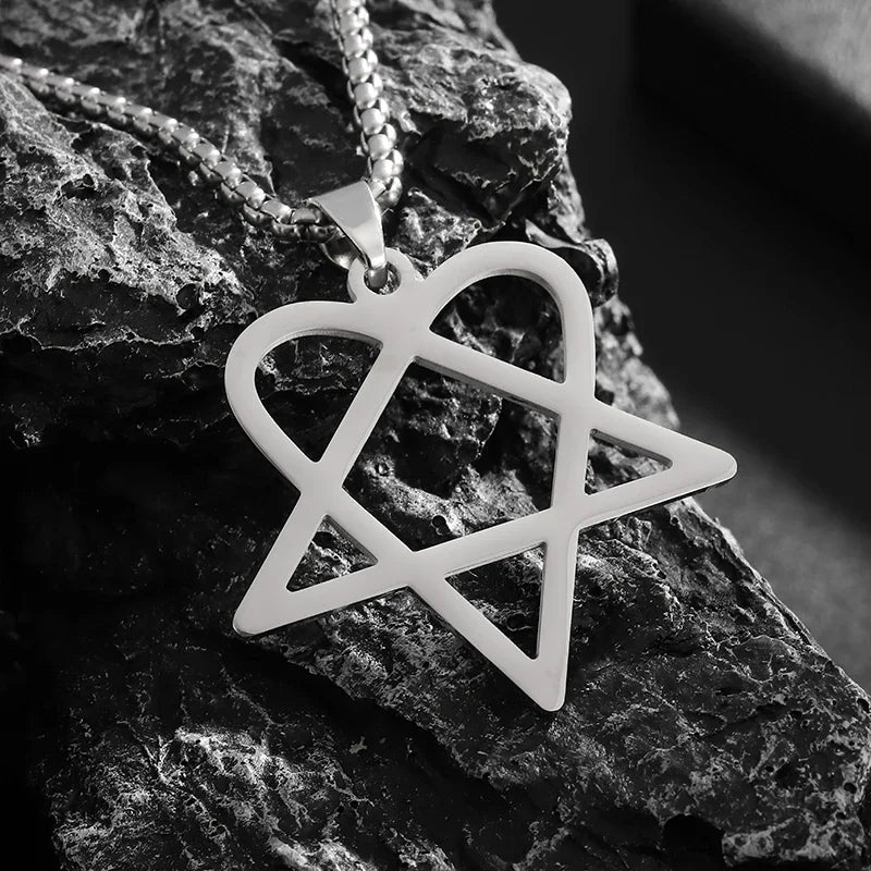 Star of David Heart Pendant