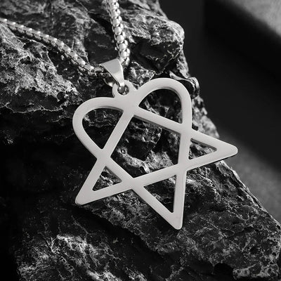 Star of David Heart Pendant