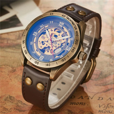 Retro Automatic Leather Watch
