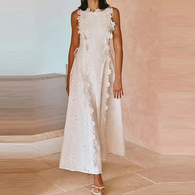 Elegant Lace Vacation Dress