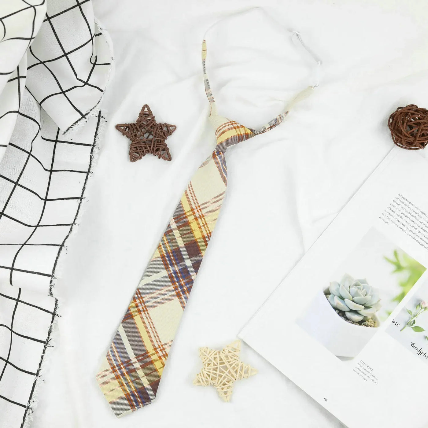 Plaid JK Uniform Tie