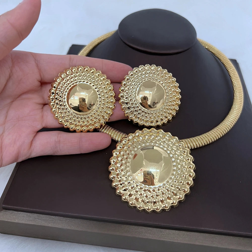 Dubai Gold Beaded Jewelry Set