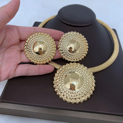 Dubai Gold Beaded Jewelry Set