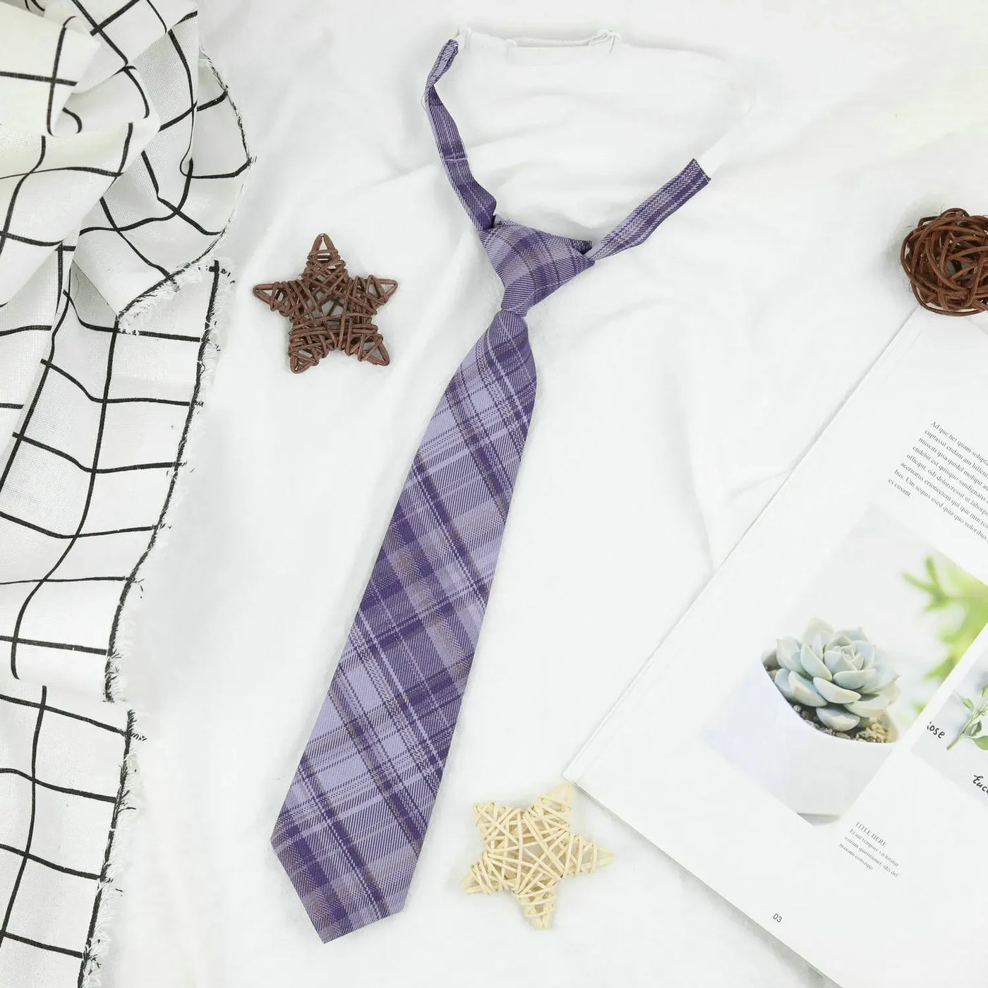 Plaid JK Uniform Tie