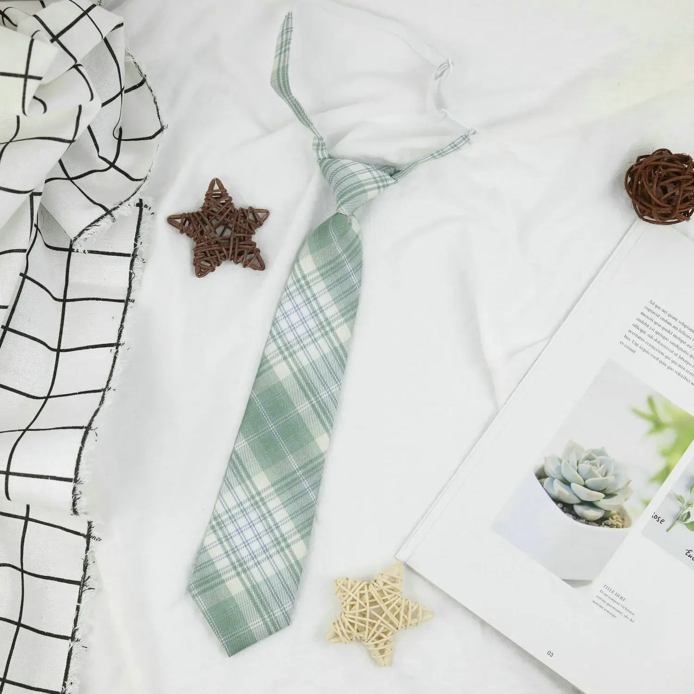 Plaid JK Uniform Tie