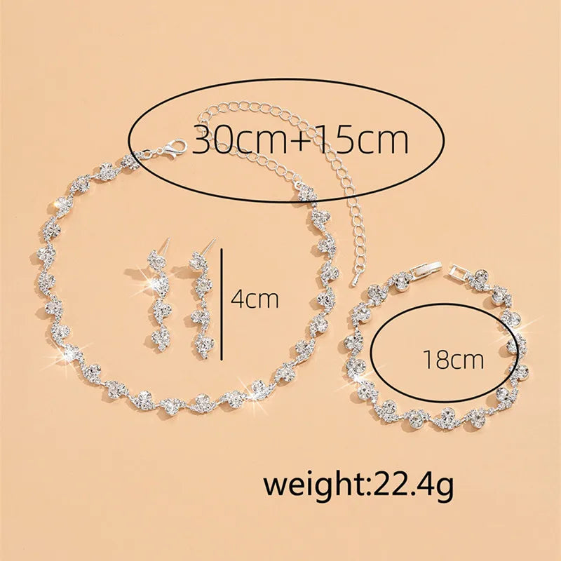 Shining Crystal Bridal Jewelry Set