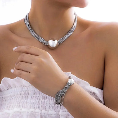 Colorful Boho Choker & Bracelet Set