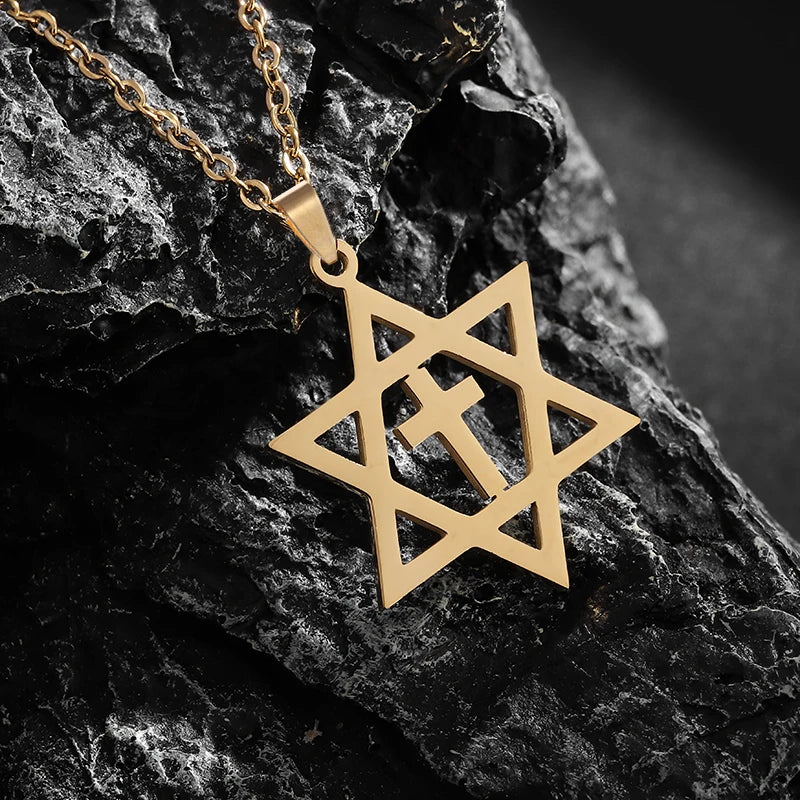Star of David Heart Pendant