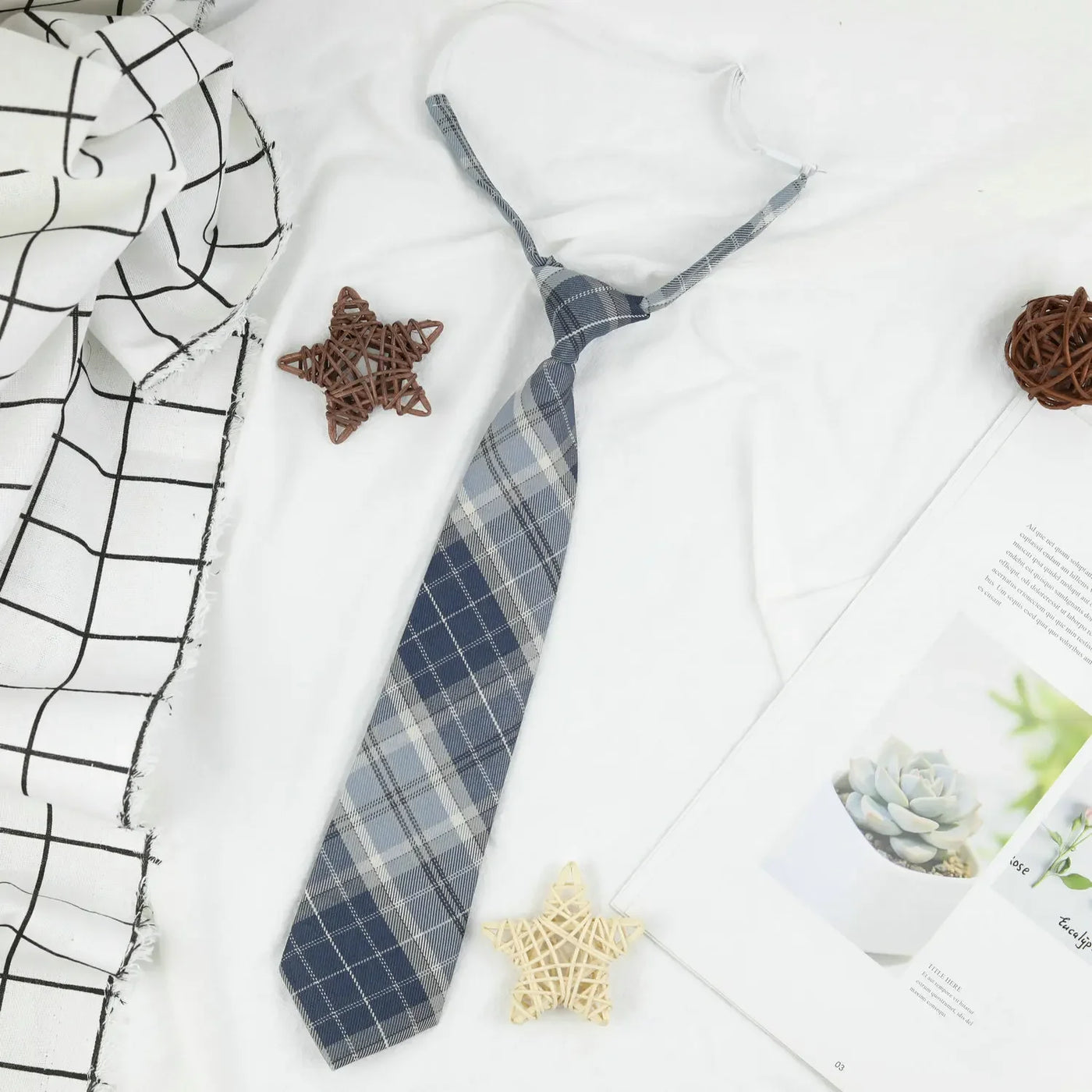 Plaid JK Uniform Tie
