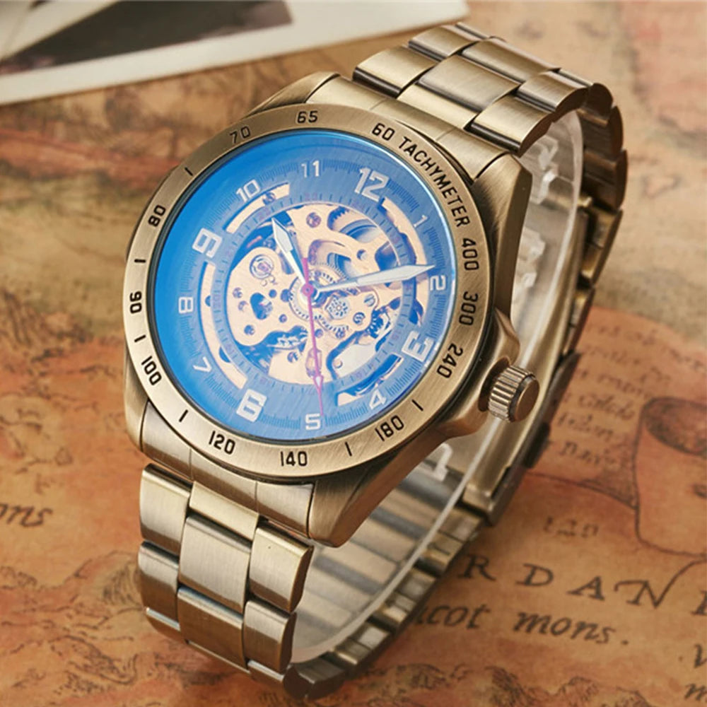 Retro Automatic Leather Watch