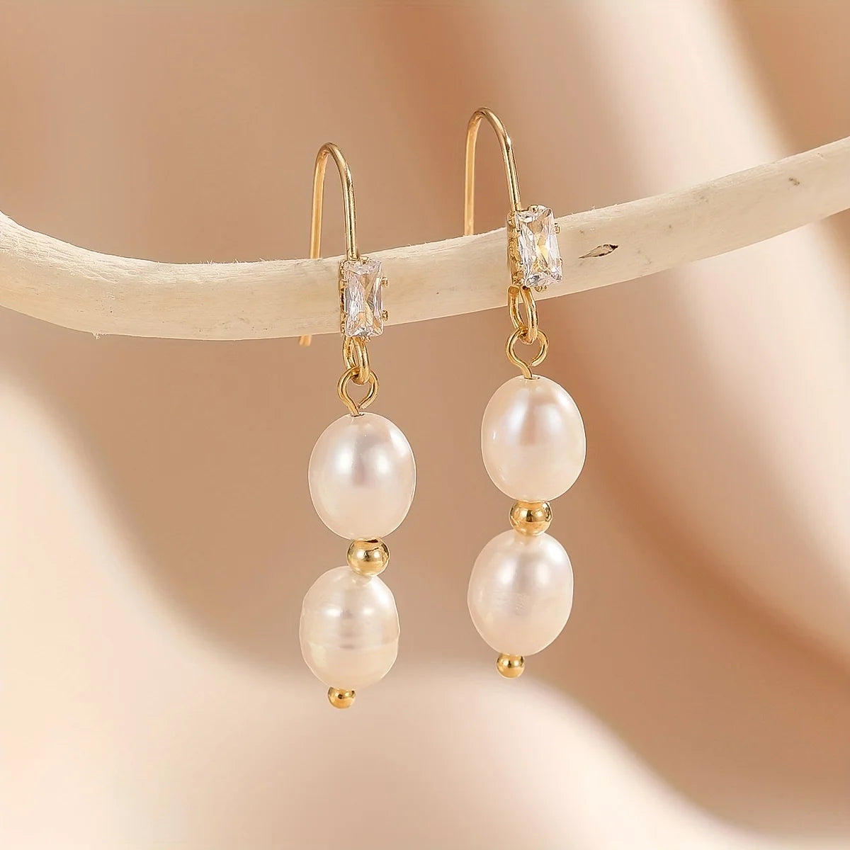 Minimalist Silver Pearl Earrings