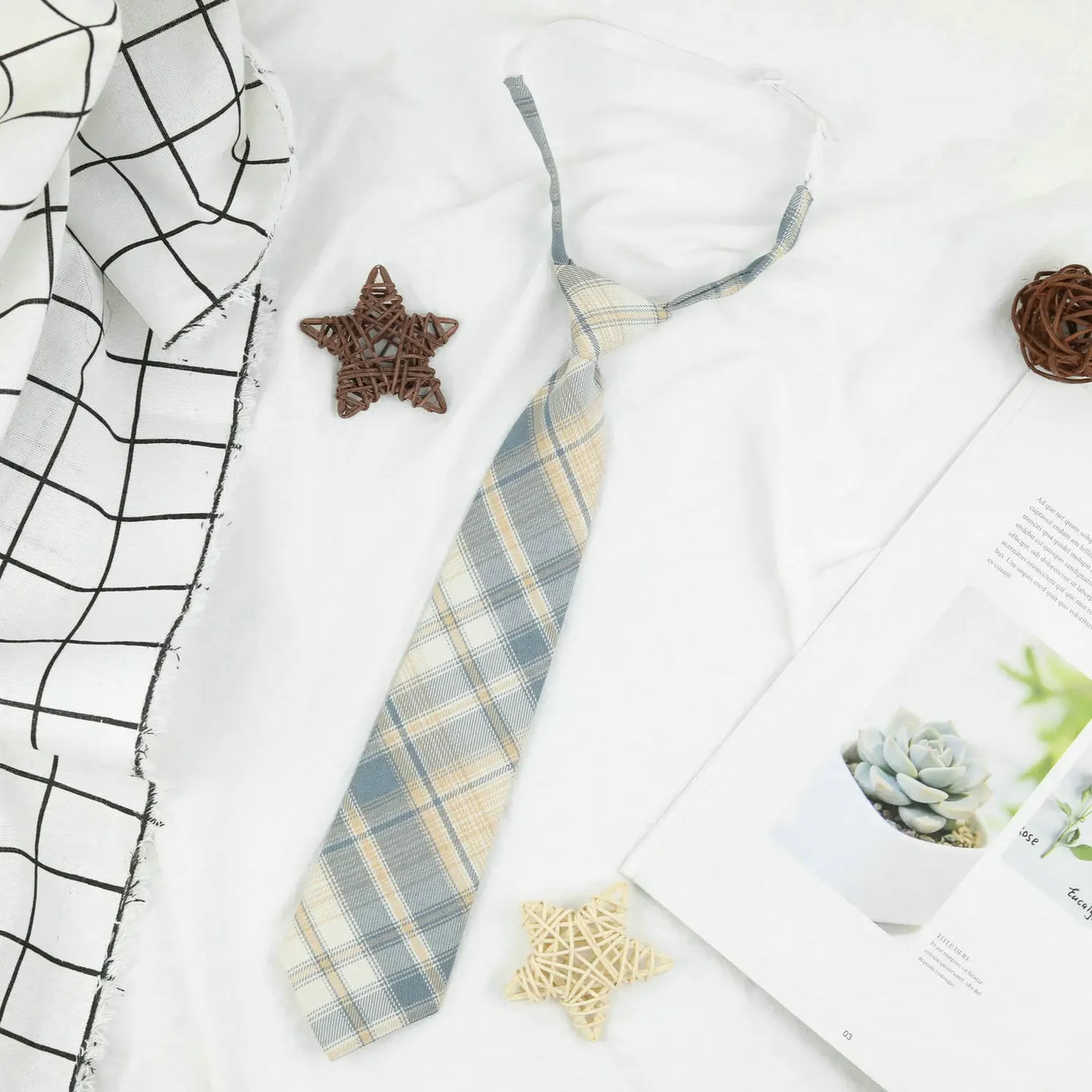 Plaid JK Uniform Tie