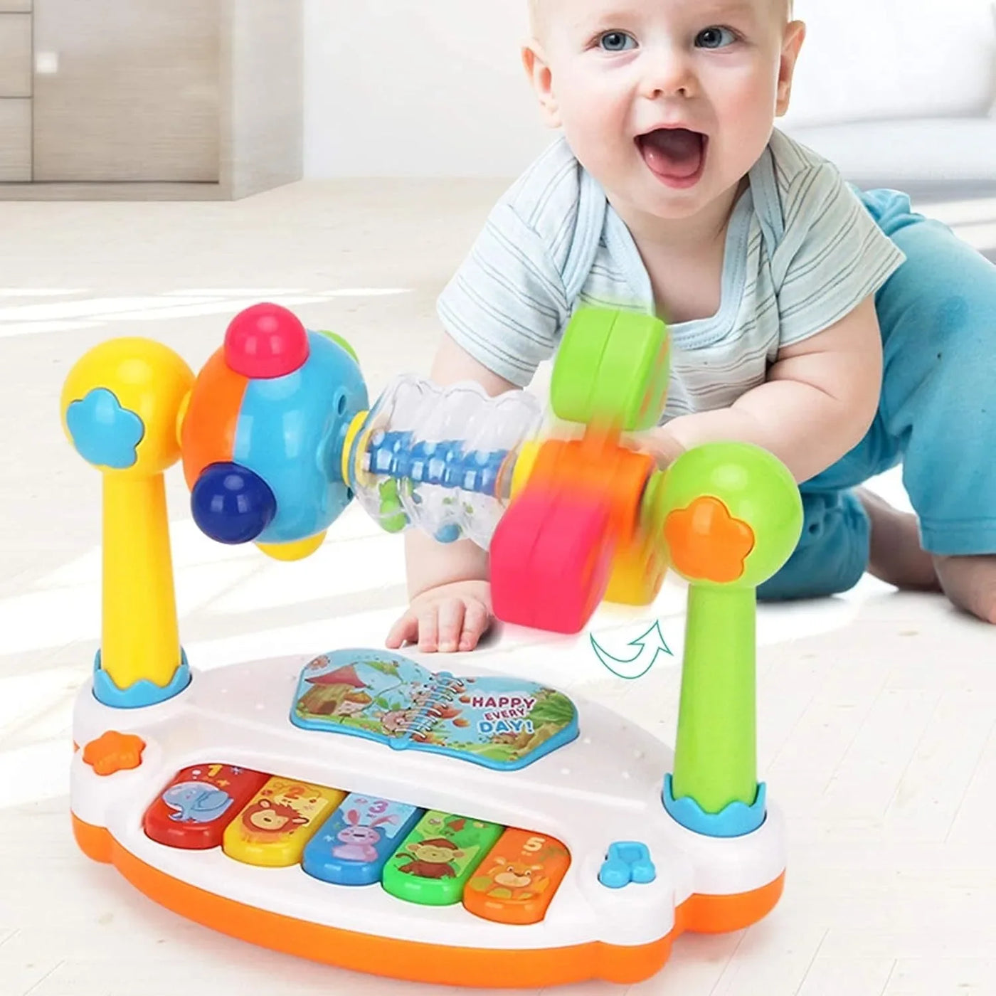 Rotating Light-Up Baby Piano