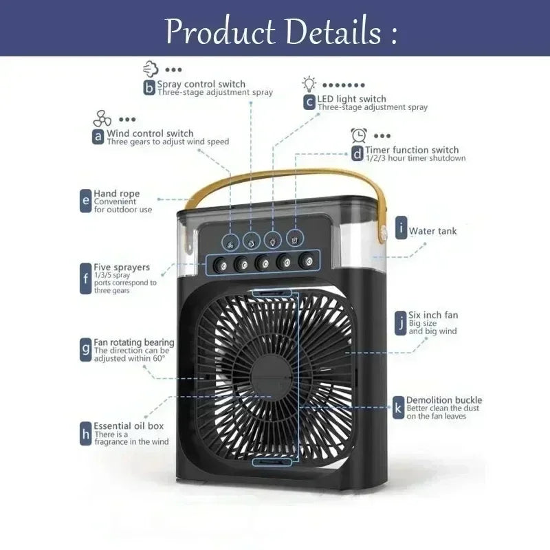 3-in-1 Mini USB Air Cooler