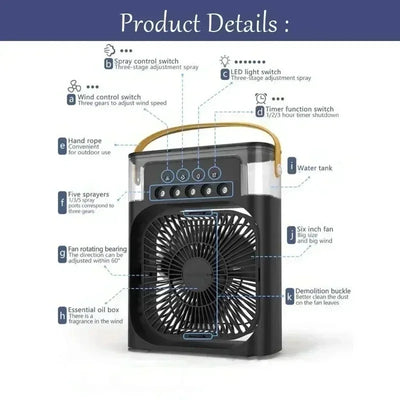 3-in-1 Mini USB Air Cooler
