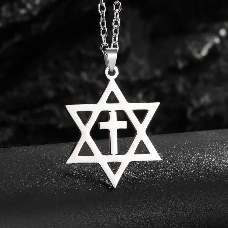 Star of David Heart Pendant