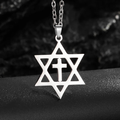 Star of David Heart Pendant