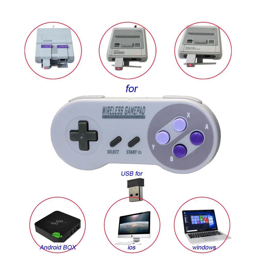 2.4G Wireless SNES Game Controllers