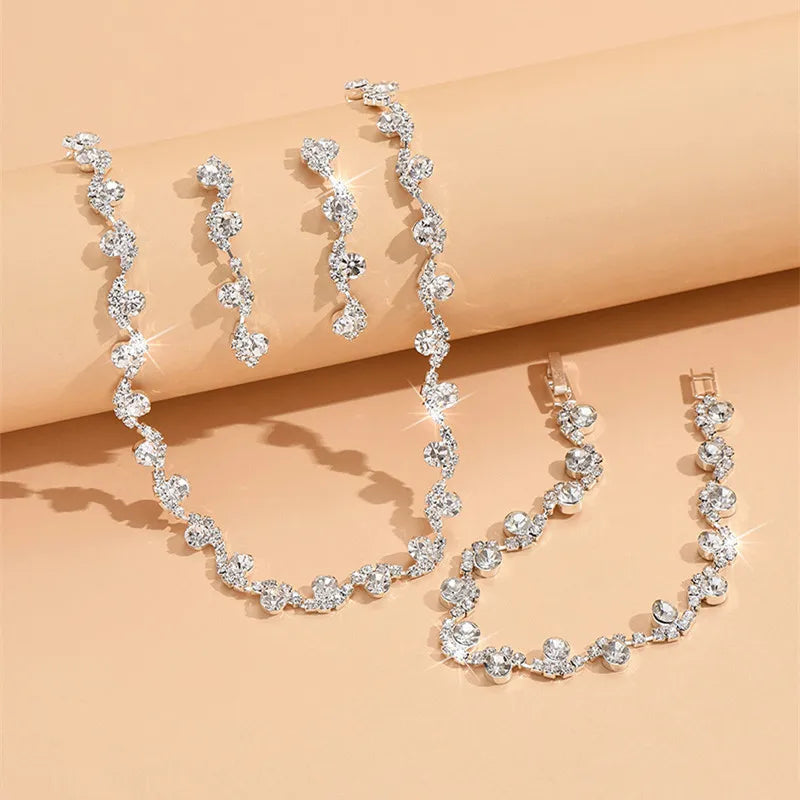 Shining Crystal Bridal Jewelry Set