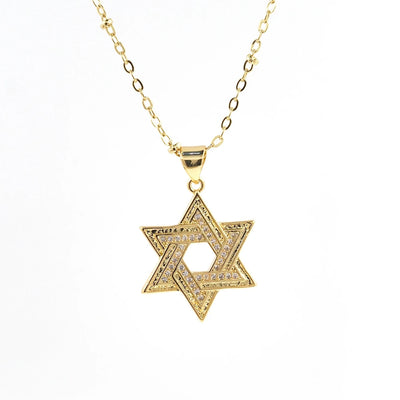 Gold Star David Necklace