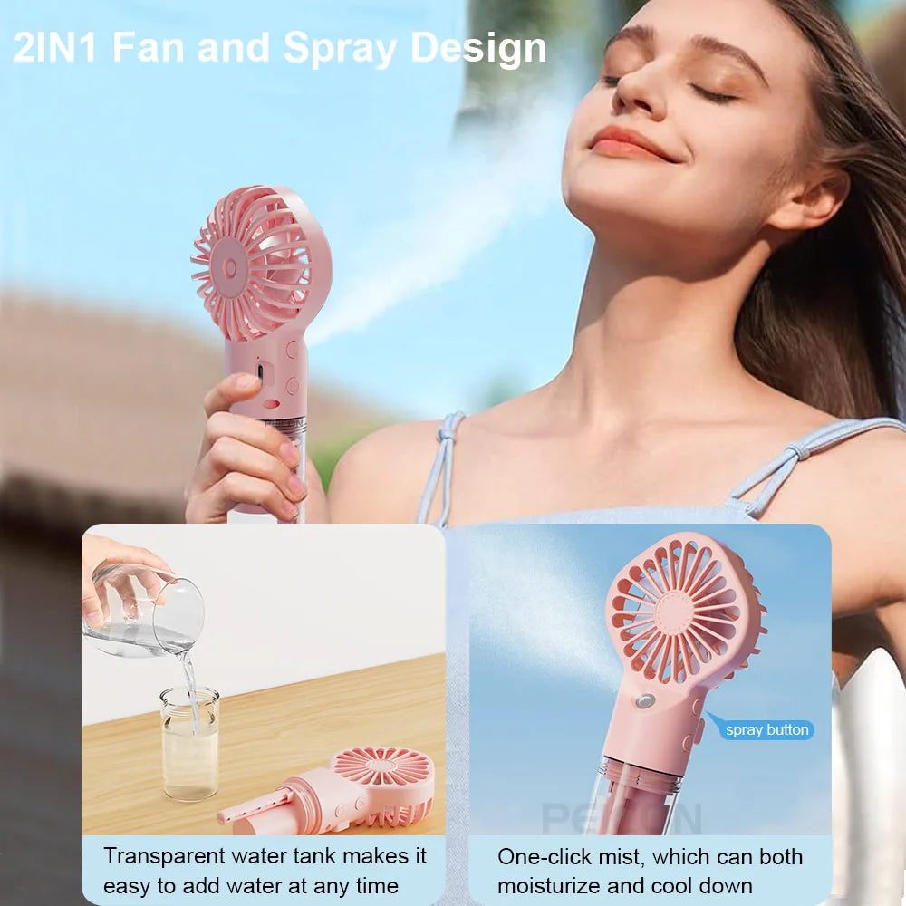 Portable USB Mist Humidifier Fan