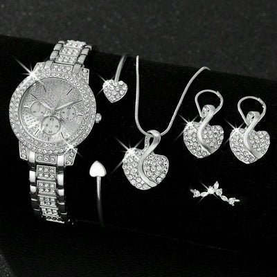 Women's Gold Watch & Jewelry Set