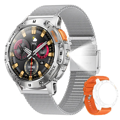 AMOLED Men's Smartwatch with Flashlight