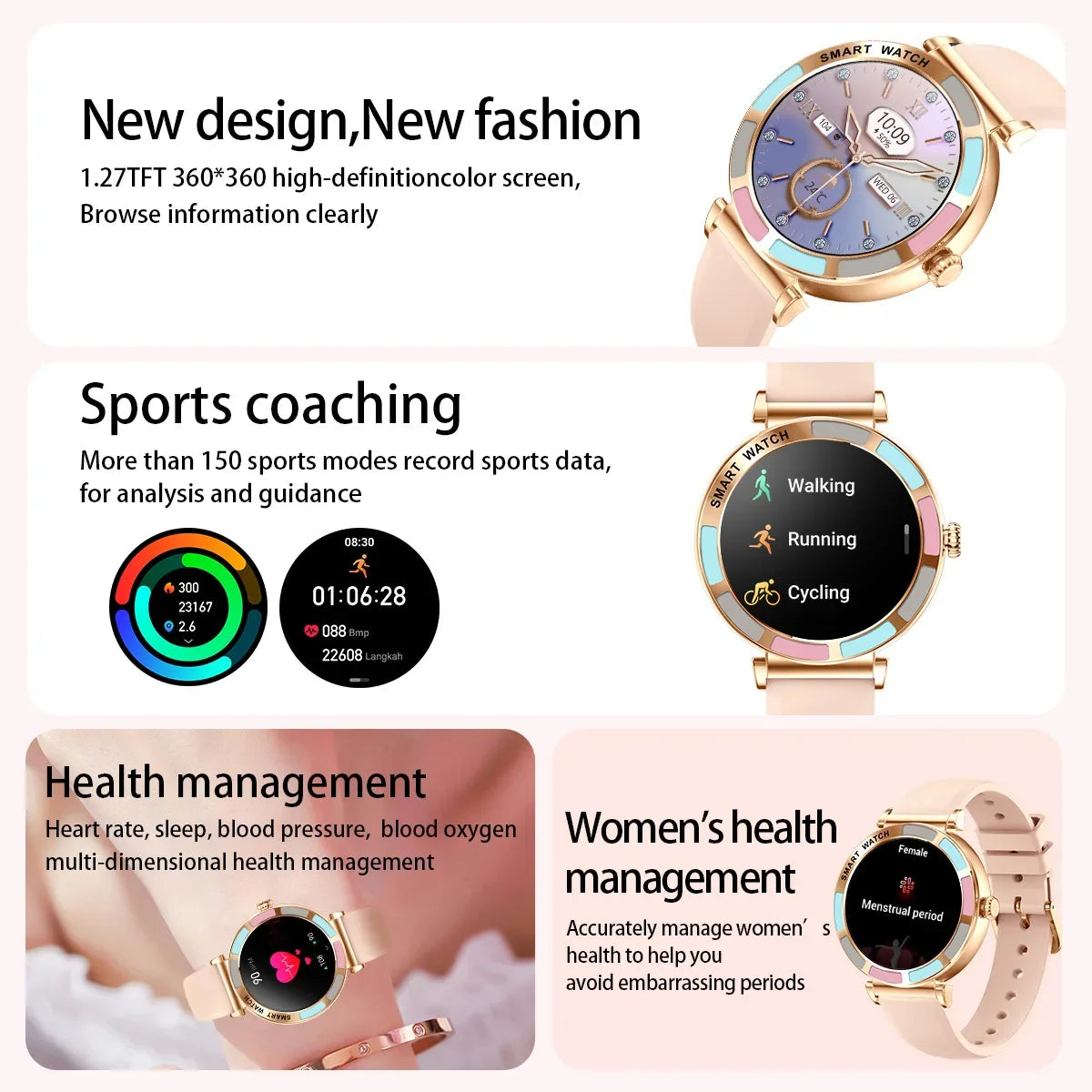 Luxury Diamond Ladies Smartwatch