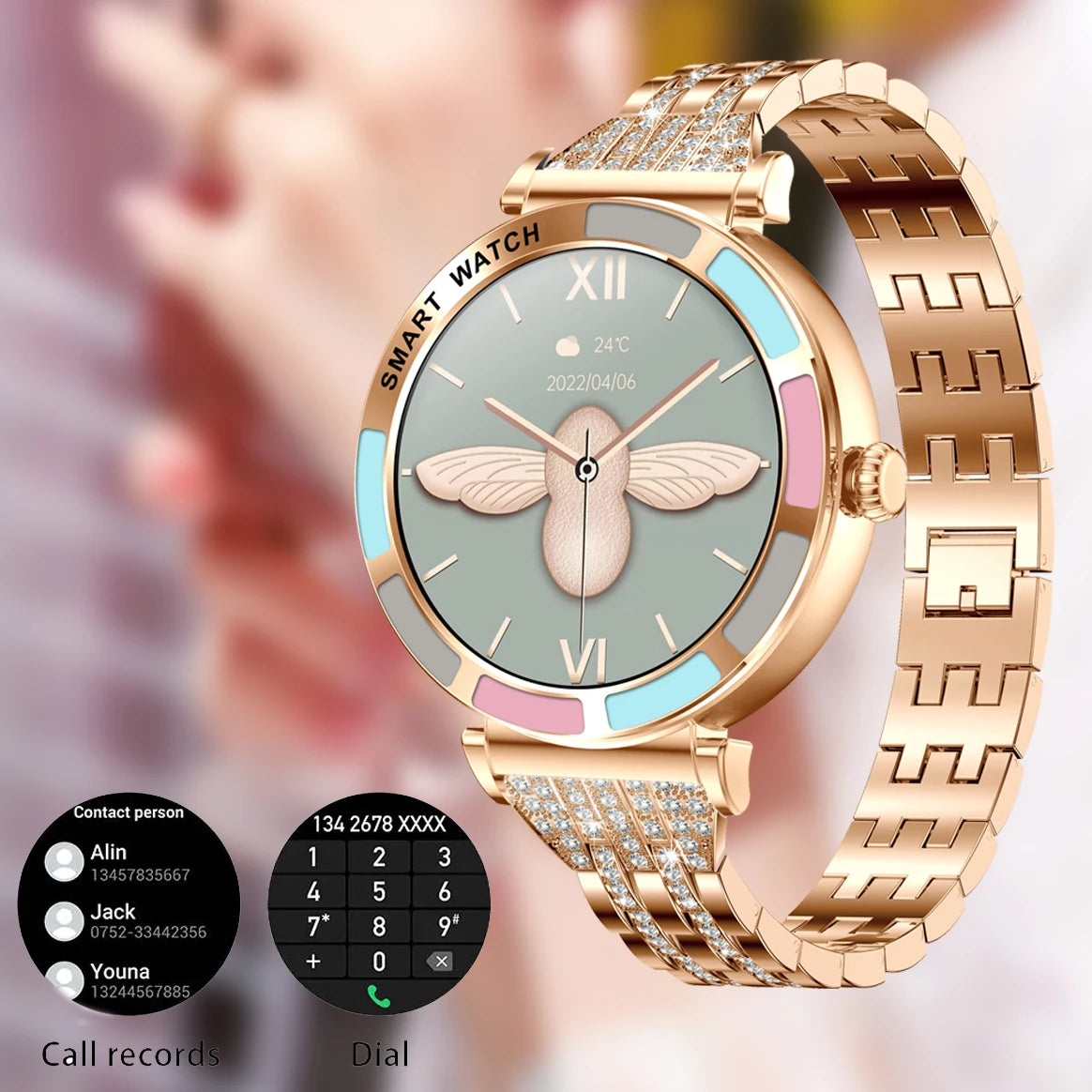 Luxury Diamond Ladies Smartwatch