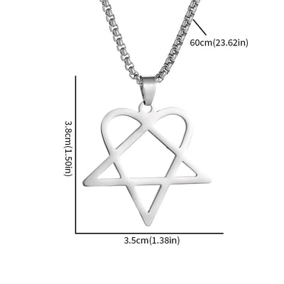 Star of David Heart Pendant