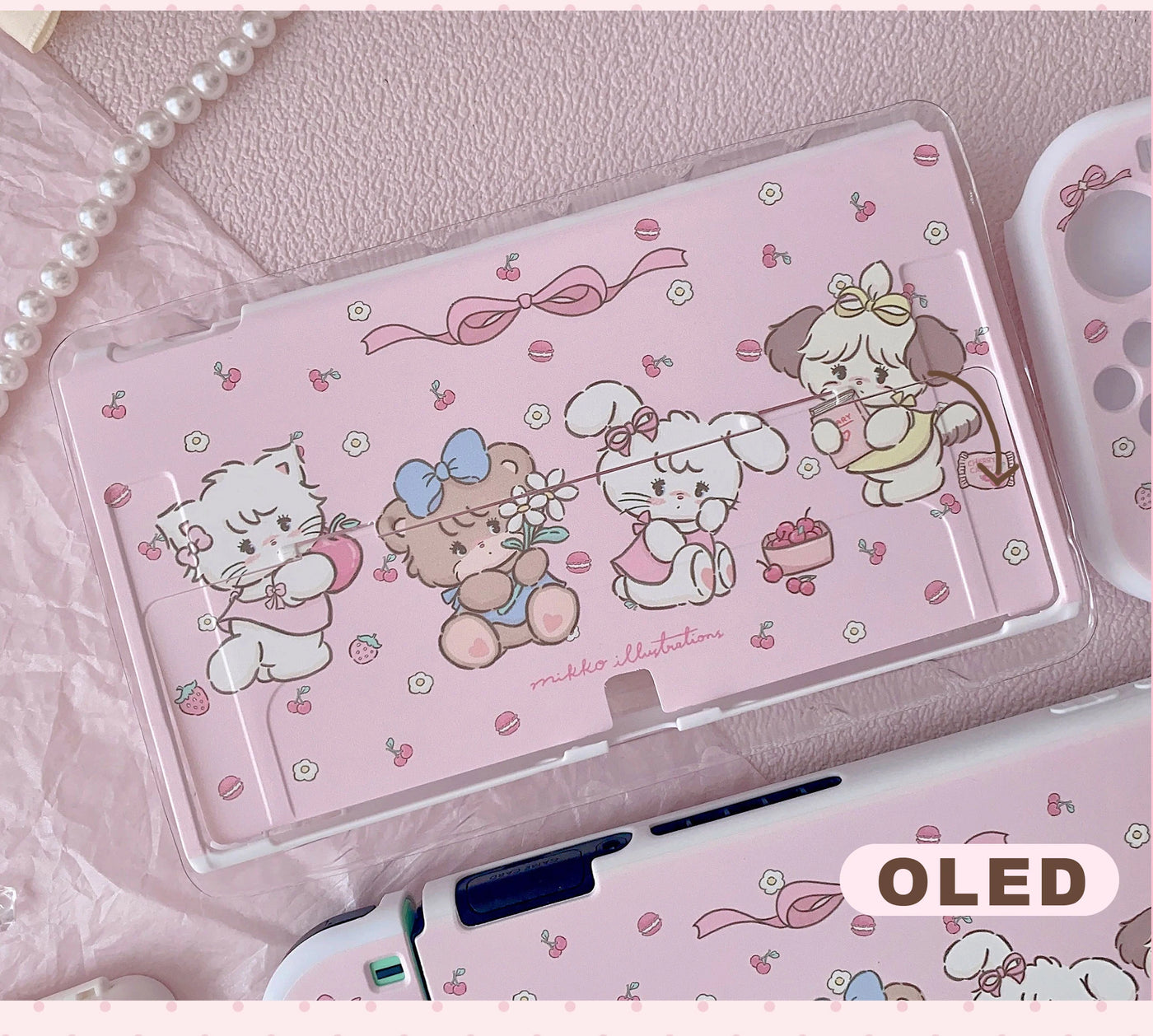 Pink Protective Switch Case