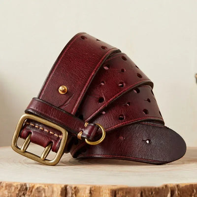 Deepeel Cowhide Pin Buckle