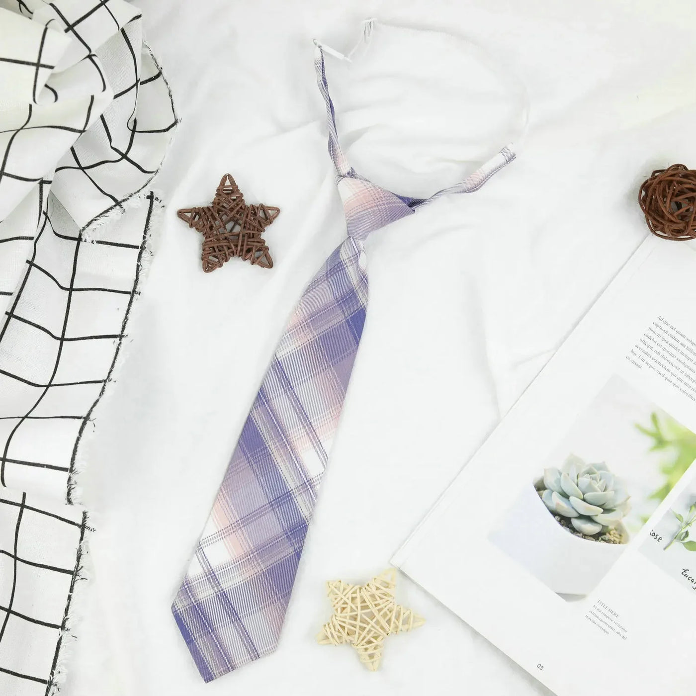 Plaid JK Uniform Tie