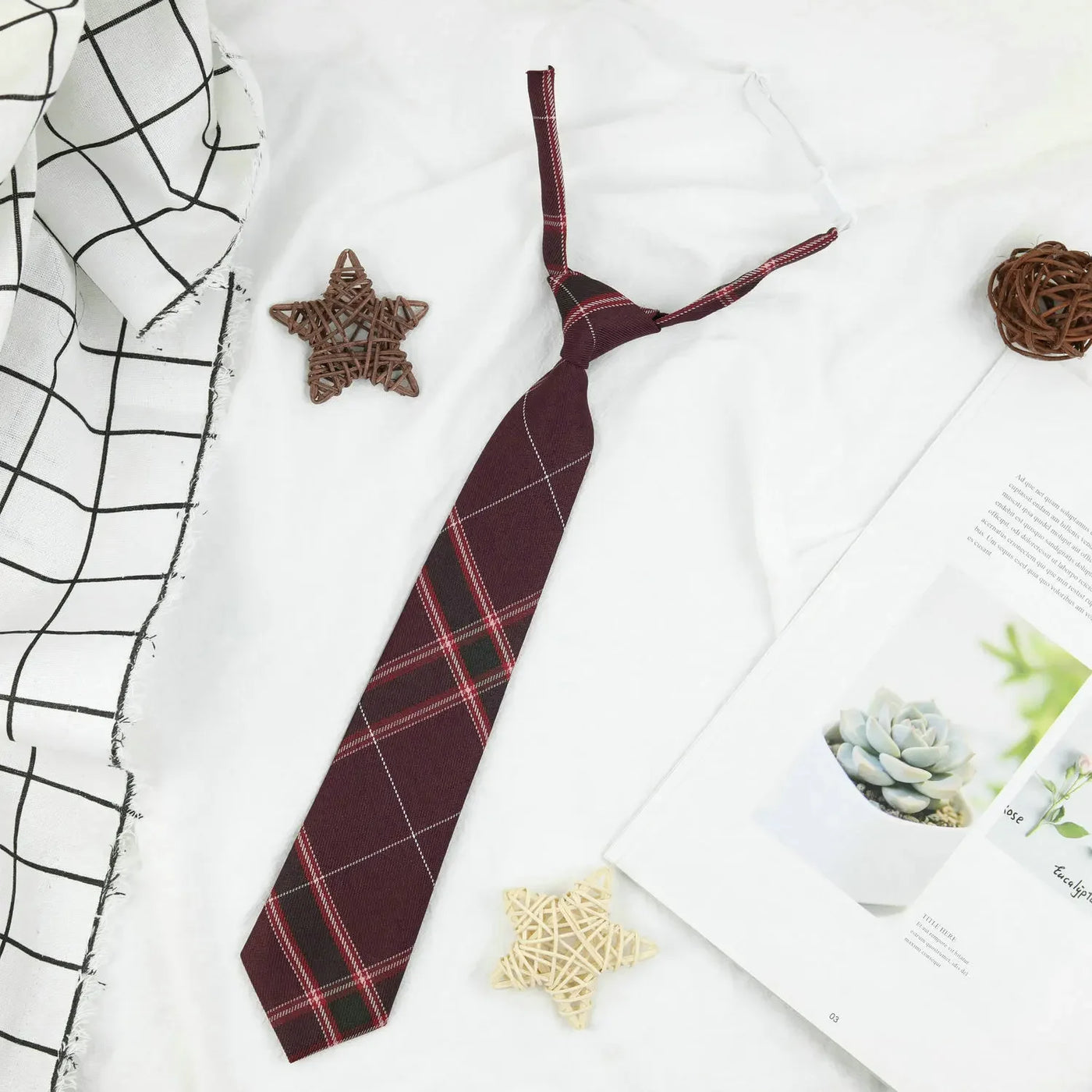 Plaid JK Uniform Tie