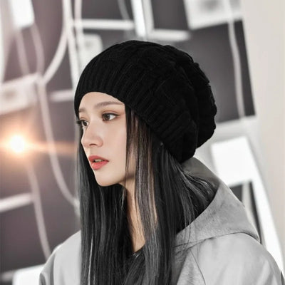 Winter Double Layer Knit Beanie