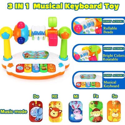 Rotating Light-Up Baby Piano