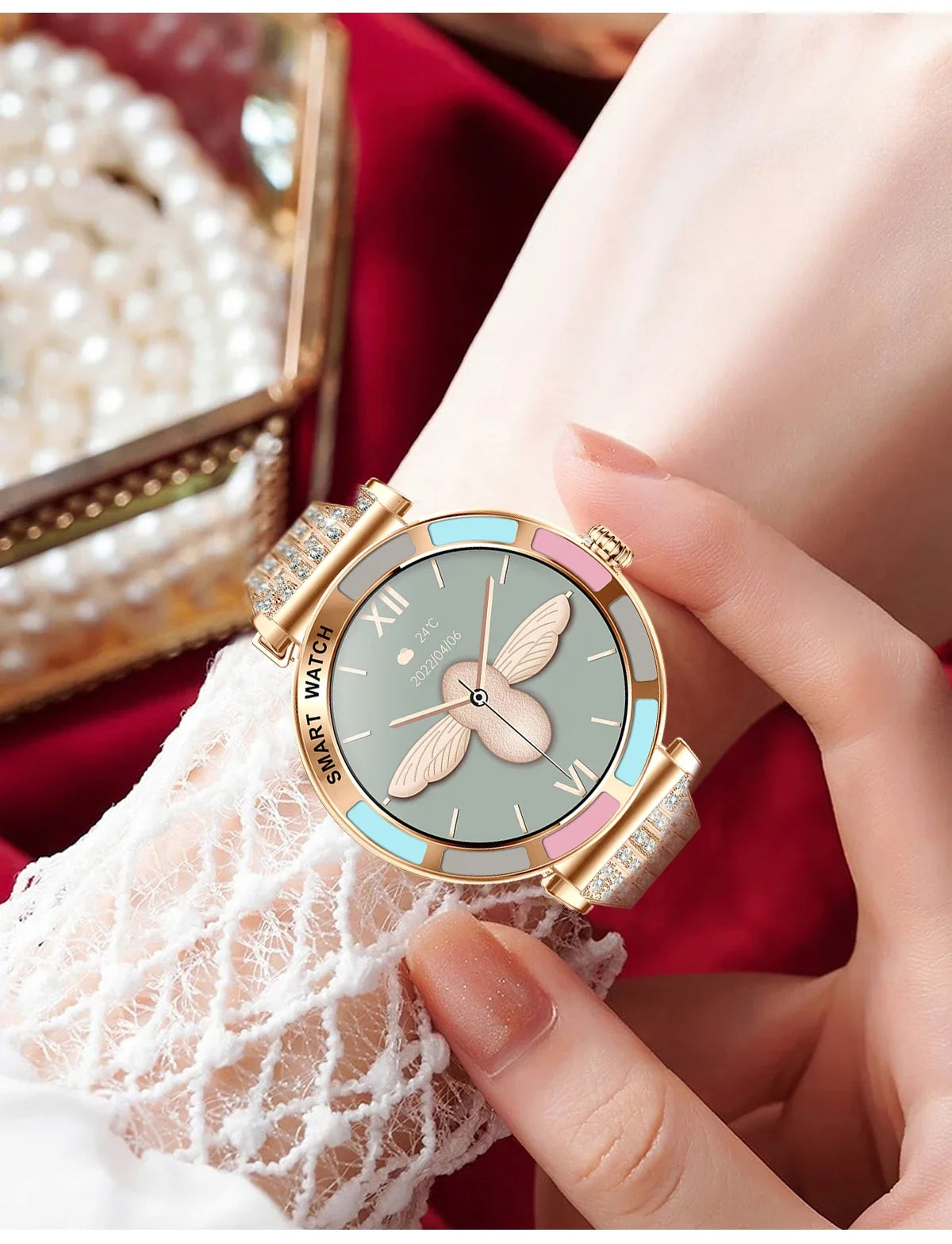 Luxury Diamond Ladies Smartwatch