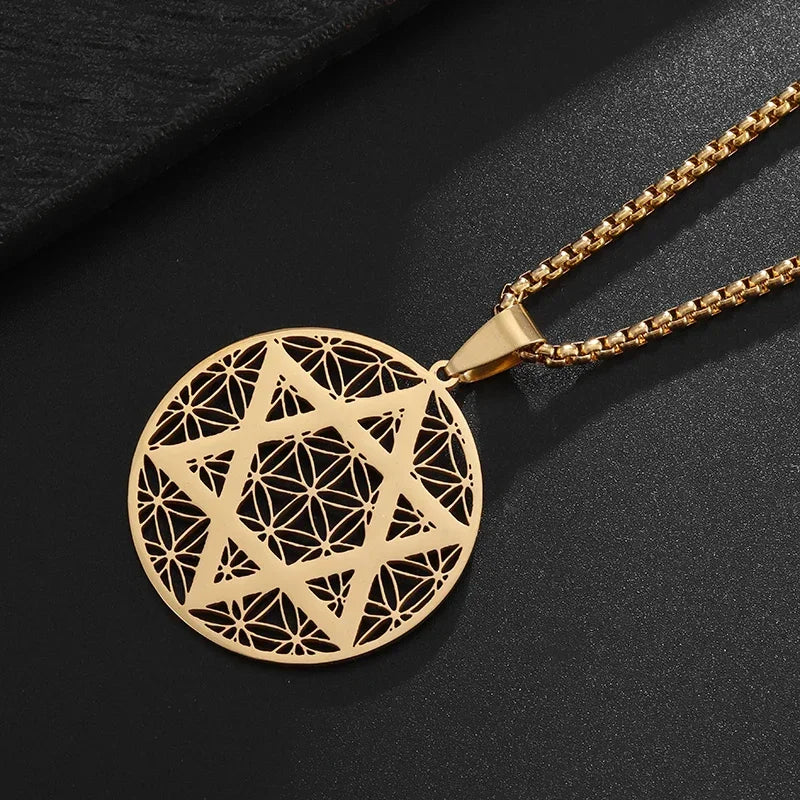 Star of David Heart Pendant
